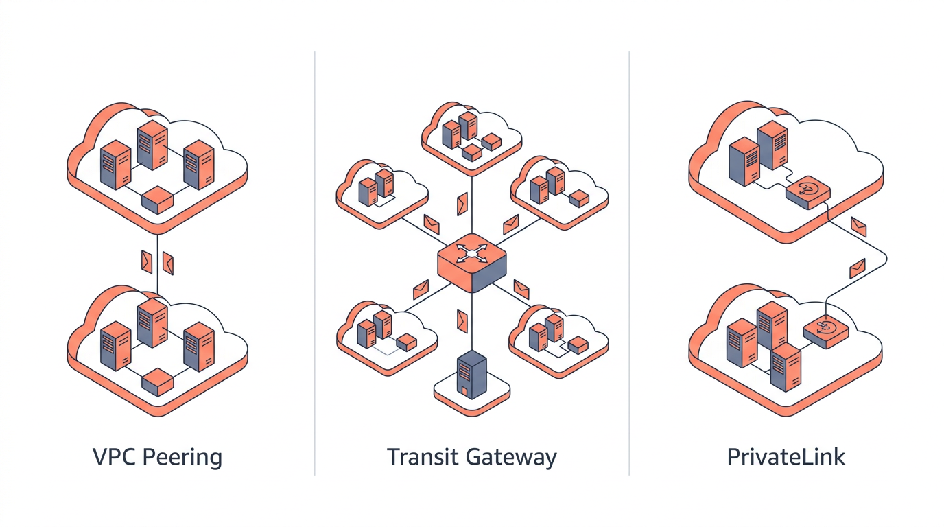 AWS Networking Explained: VPC Peering, Transit Gateway, and PrivateLink