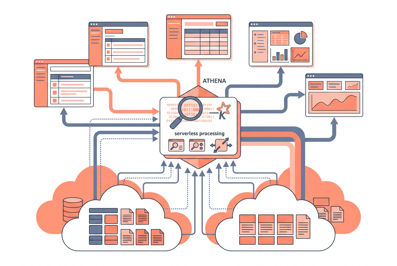 Data Lake Architecture on AWS: S3, Glue, and Athena Explained illustration