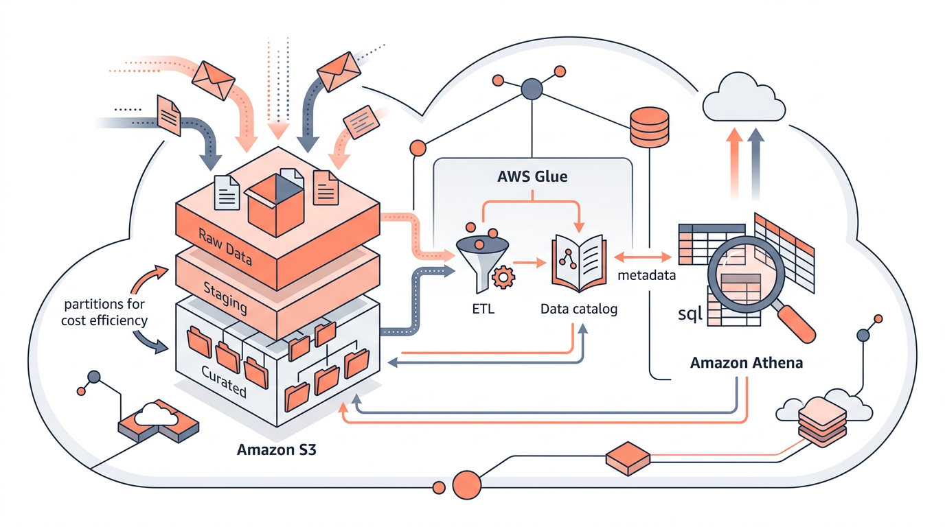 Data Lake Architecture on AWS: S3, Glue, and Athena Explained