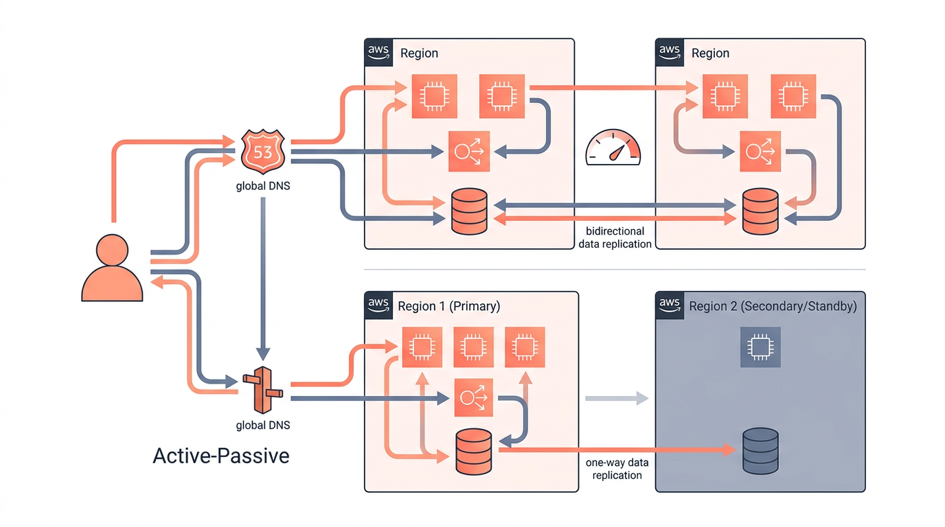 Multi-Region Architecture on AWS: Active-Active vs Active-Passive Explained